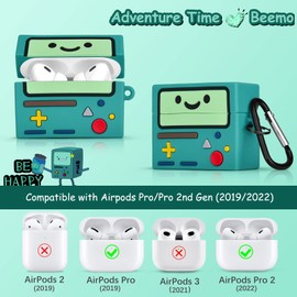 AirPod Pro 2 Case Cover, KOREDA Cute Cartoon Game Case for Airpods Pro 2nd Generation/1st Generation (2023/2022/2019), Funny Kawaii 3D Cartoon Silicone Case with Keychain for Kids Girls Teens Boys