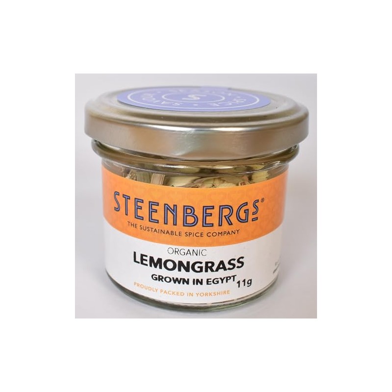 Steenbergs Organic Lemongrass Dried Herb Standard Jar 11g