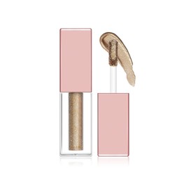 Hppsctink Lidschatten flüssig, 3.8g Funkelnder Lidschatten flüssig, Perlglanz Lidschatten flüssig, Nicht-verschmierend, Wasserfest & langanhaltend, Champagner Gold, eyeshadow