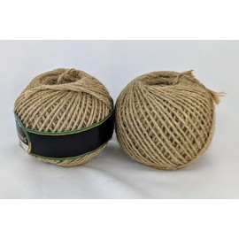 Natural Jute Twine - Strong, Durable, Biodegradable Garden Twine for Gardening, Floristry, and Bundling - Made from 100% Natural Jute - Affordable (Natural Jute - (Brown), 2 Balls)