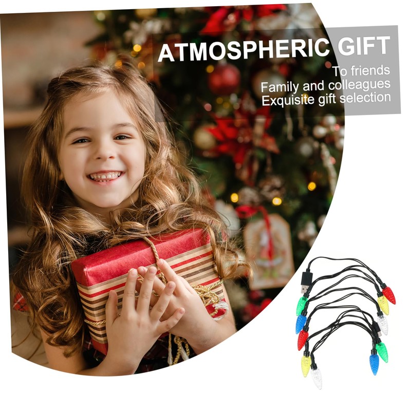 TEHAUX 1Pc Creative LED Data Cable with Christmas Lamp Functionality