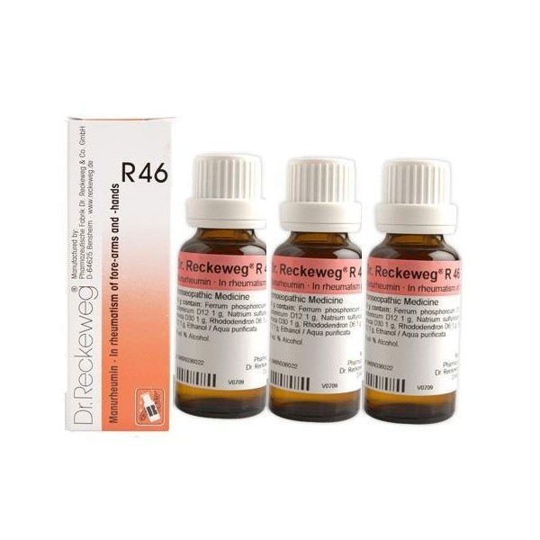 Dr.Reckeweg Germany R46 Rheumatism Of Fore Arms And Hands Pack Of 3 by Dr. Reckeweg