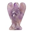 Faux Crystal Angel Figurine Carved Peace Healing Pocket Angel Statue