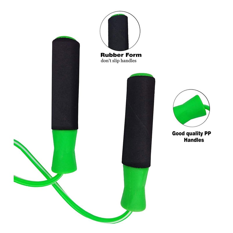 Simran Sports Green Ball Bearing Fitness Skipping Rope (A19)