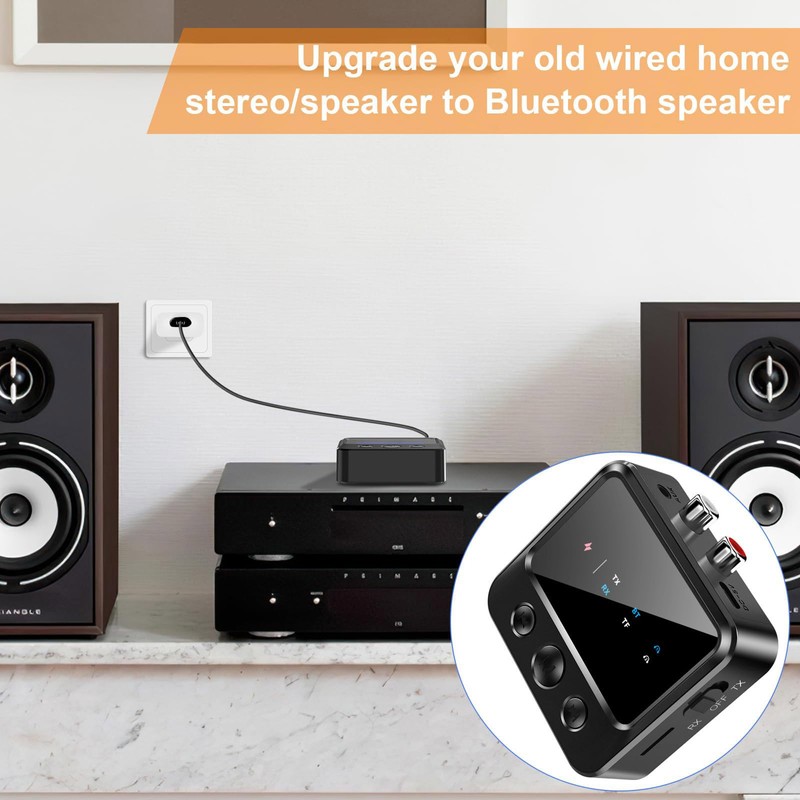 Bluetooth Transmitter for Airplane,Wireless BT 5.4 Transmitter Receiver 2 in1,
