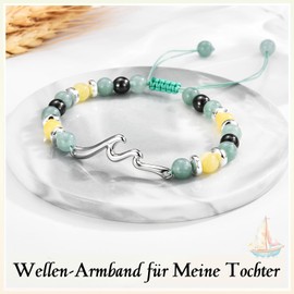wynn's Armband für Meine Tochter, An Meine Tochter Geschenke von Mama Papa, Geschenk für Tochter von Mutter Vater zum Geburtstag Firmung Kommunion Abschluss Einschulung Weihnachten
