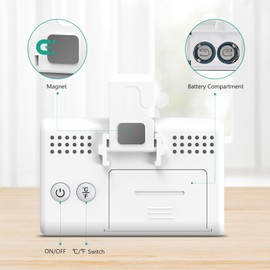 ORIA Fridge Thermometer, 2 Pack Freezer Thermometer with Easy-to-read LCD Display, ℃/℉ Switch, Frost Alarm, Digital Fridge Freezer Thermometer, Refrigerator Thermometer with Hanging Hook