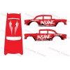 Insane 55 gasser 1/64 custom water slide decal for Hot Wheels