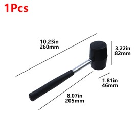 Geesatis 1Pcs Rubber Hammer,Double Head Small Mallet Jewelry Hammer for Jewelry Making Leather Crafts Woodworking Flooring Installation Hand Tool
