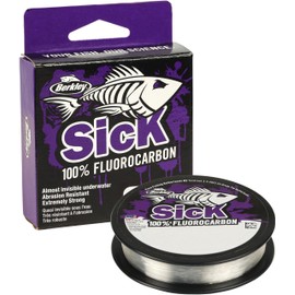Berkley Sick Fluorocarbon Leader, Fishing Line, Fast Sinking Invisible Predator Fishing Leader For Freshwater and Saltwater Sea Fishing, Perch, Zander, Trout, Clear, 0.28mm | 5.9kg | 13lb | 50m | 54yd