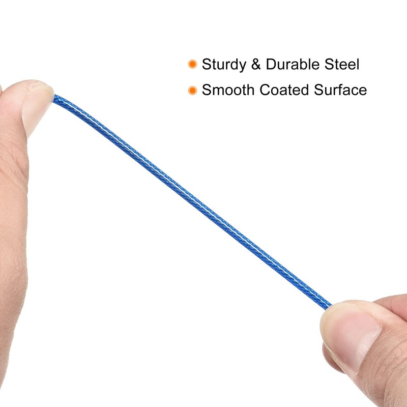 TA-VIGOR 1Pcs Security Steel Cable, 2.5mm x 1.5m / 4.92ft