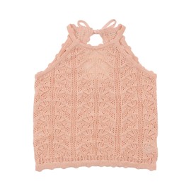 HOOLCHEAN Baby Toddler Girls Summer Thin Knitted Camisole Short Top, Pink, 110: 3-4T