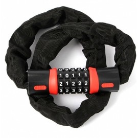 Anti-Theft Combination Bicycle Lock with Spring Wire Chain (90cm Red) )DP65917 2ea