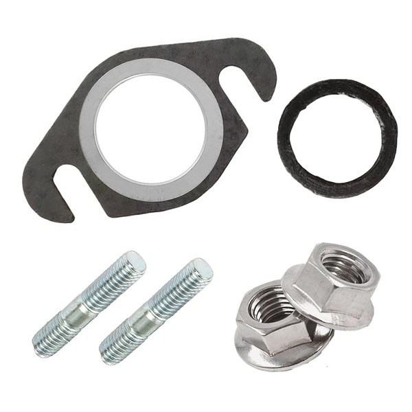 JINJUMEI Auspuffdichtung und Auspuff Stehbolzen, Krümmer Dichtung Set, 50cc 2T