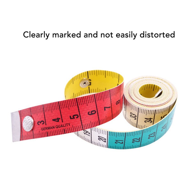 10pcs Soft Measuring Tape 60Inch 150cm Double Sided Colorful Clear