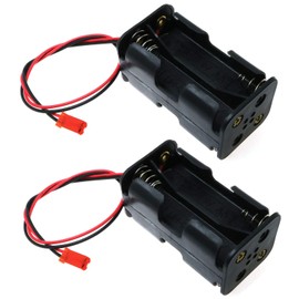 E-outstanding Battery Holder 2PCS 4 Cell AA Battery Case Box Container with JST Plug
