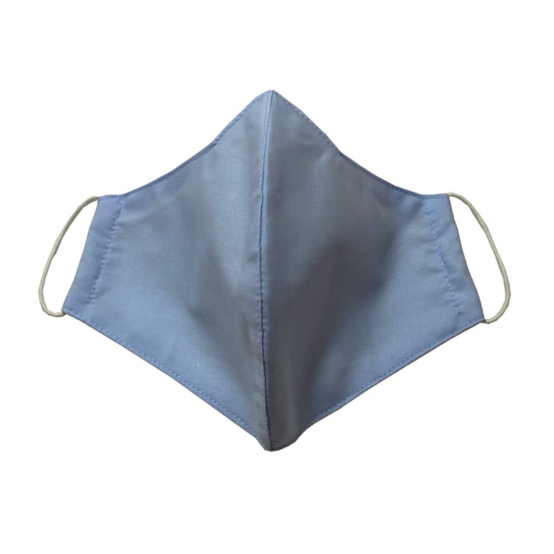 Cotton Face Mask 3 Layers Made in USA (Blue)