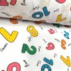 Polycotton Fabric Rainbow Numbers Words Learning Nursery School Kids (Price