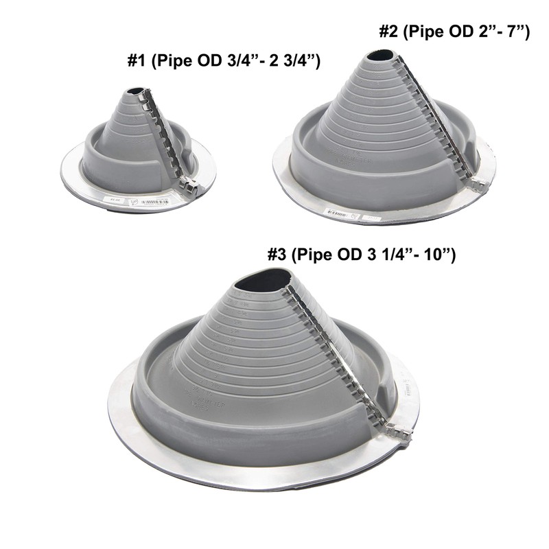 EAGLE 1 EPDM Flexible Roofing Pipe Flashing Retrofit Split Zipper