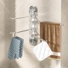 Meiliyizu Towel Rack with Suction Cup, 2 Rails, Silver, Stainless