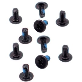 Deal4GO 10-pack M2 x 4 mm replacement Phillips Flat Head Screw w/Nickel Plated for Laptop M.2 SSD Heatsink Screws (Black)