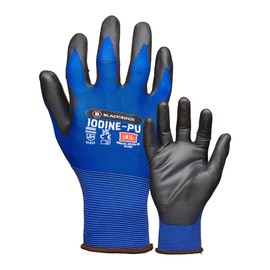 Blackrock Iodine-PU Ultra-Lightweight Touchscreen Compatible Safety Work Gloves Mens Womens, Abrasion Resistant Ultra-Thin PU Coating, Stretch Fit Nylon, Ideal For Component Handling - Size XL