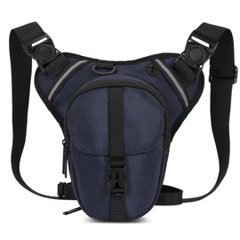 Leg Bag Motorcycle Men's Waist Bag Women's Waterproof Leg Bag Multifunctional Sports Belt Bag Removable Leg Straps Thigh Bag for Motorcycle Bicycle Hiking Camping Climbing, blue