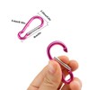 QitinDasen Premium Gourd-Shaped Aluminium Alloy Locking Carabiner Set, 5 cm