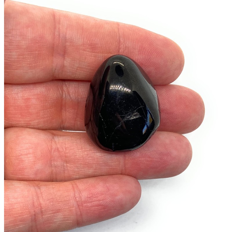 Jet Crystal Large Tumbled Stone - 1 Pc