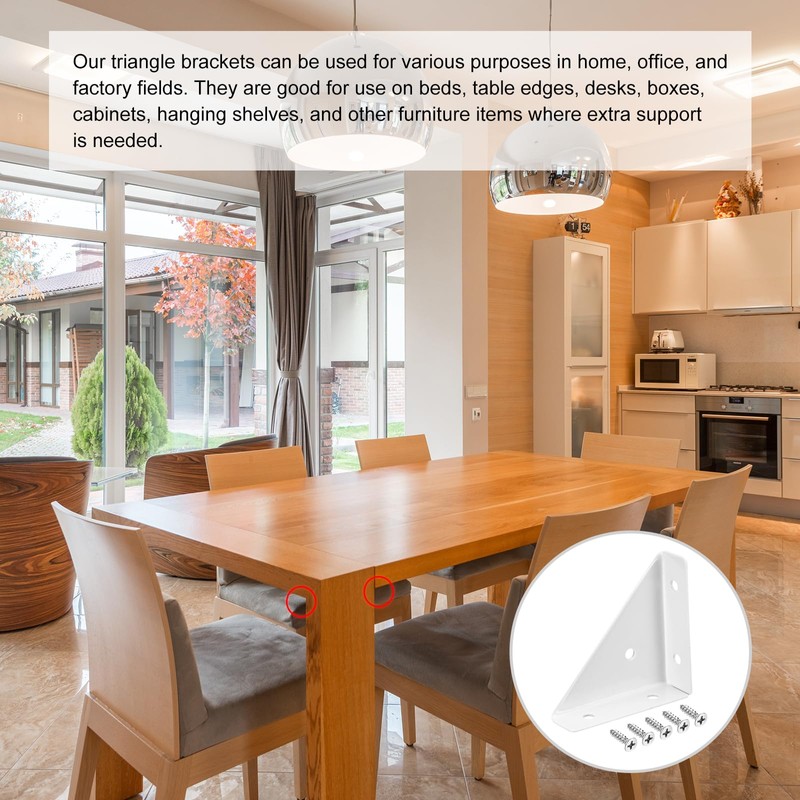 uxcell 12Pcs Angle Corner Brackets, 65x19x65mm Cold Rolled Steel Braces