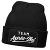 MoonWorks® Men's Beanie with Patch Knitted Hat with Saying Skiing