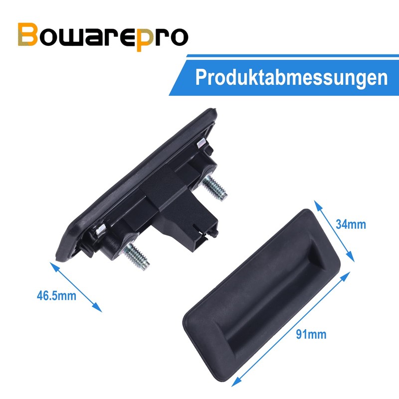 BOWAREPRO Roomster Tailgate Handle, Door Handle, Tailgate Button 5J0827566E, Door