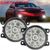 SHENKENUO Front Bumper LED Fog Light Lamp LEFT&RIGHT Pair for