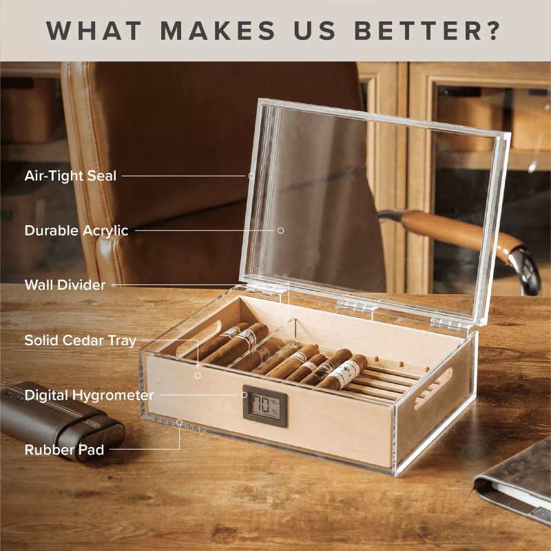 Case Elegance Felix Tupperdor - Acrylic Humidor