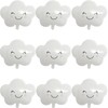 DIADARL White Cloud Balloons Smiling Face Cloud Shaped Foil Mylar