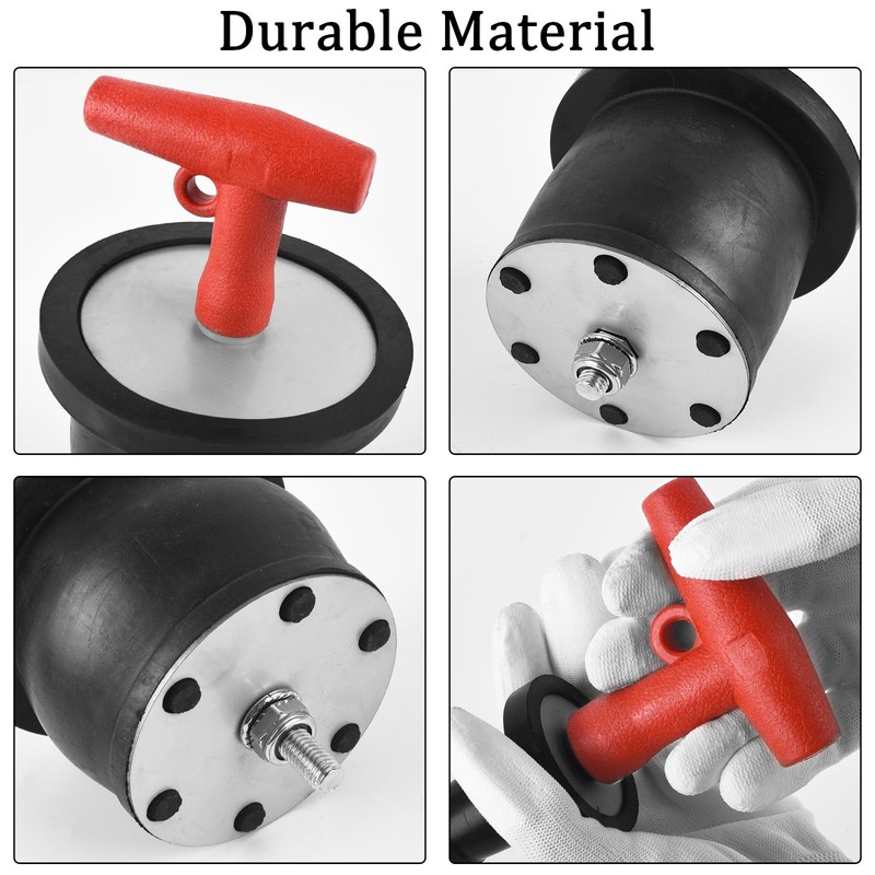 T-Handle Scupper Plugs Expansion Rubber Plugs Boat Drain Plug Twist-Turn