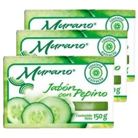 Five Brothers Products Murano Natural Bar Soap with Cucumber 3-Pack of 5.29 oz Each