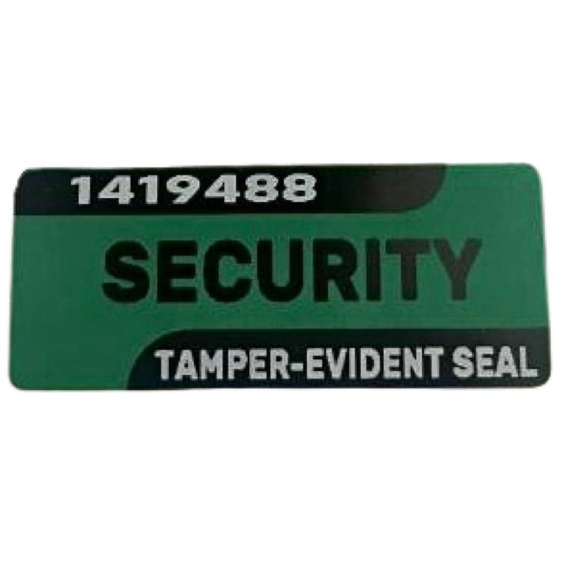 Green Security Labels X 100. Tamper Evident Stickers Seals with