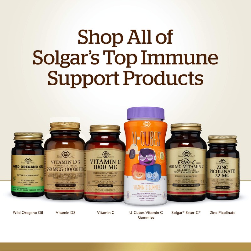 Solgar Zinc Citrate Vegetable Capsules, 100 Count, Non-GMO, Gluten Free,