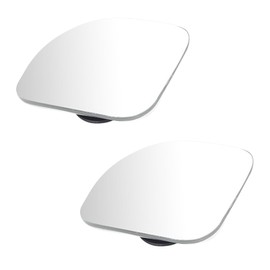 Fan Shape Blind Spot Car Mirror - 2" Frameless HD Glass Convex Mirror - 360 Degree Wide Angle Rear View Mirror Side Mirror with Adjustable Stick for Car SUV Truck (Fan/2PCS)