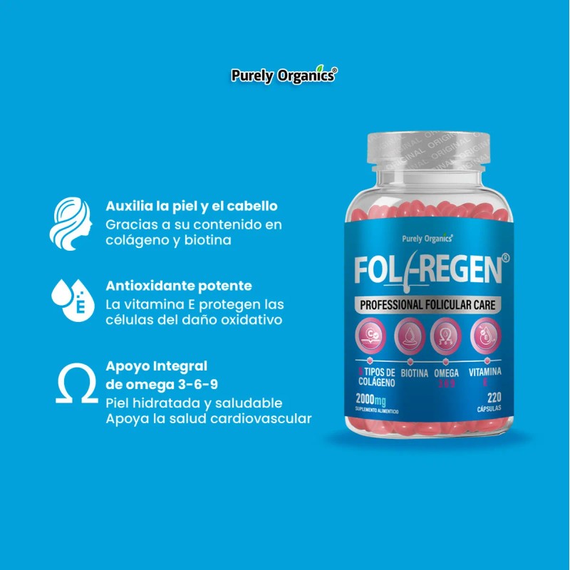 Foliregen Profesional Folicular Care | 220 Cápsulas | Purely Organics