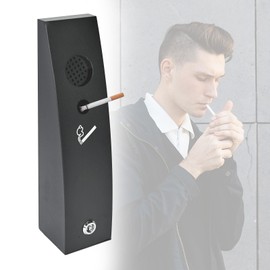 RDUIGT Wall Mounted Trash Receptacle, Metal Trash Can for Outside, Easy to Clean, Commercial Garbage Can for Patio Office Cafe Hotel Street