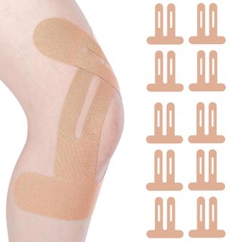 EUDUQ 10 Stück PreCut Kinesiotapes,Knie Tape,Kinesiologie Tape,Wasserfest Physio Tape,Elastisch Hautfreundlich Knietapes für Knieschmerzen und Muskelunterstützung (Hautfarbe)