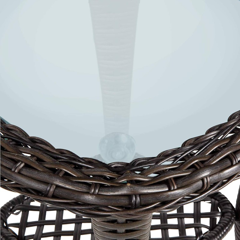 ATR ART TO REAL Outdoor Side Table, Indoor Outdoor Tempered