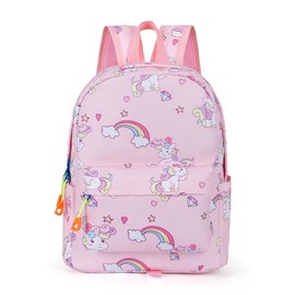 Hifot Unicorn Backpack Girls, Mini Children's Backpack with Chest Strap, Daypack Bags, Double Shoulder Bag, Unicorns Gifts for Little Girls, pink