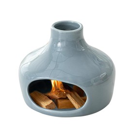 METACKLE Handmade Ceramic Aroma Holder for Palo Santo Sage and Incense Sticks Meditation Yoga Relaxation Essential with Heat-Resistant Base Natural Home Decor Bowl