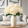 Auihiay 4PCS 21" Hydrangea Artificial Flowers in Vase, Silk Fake