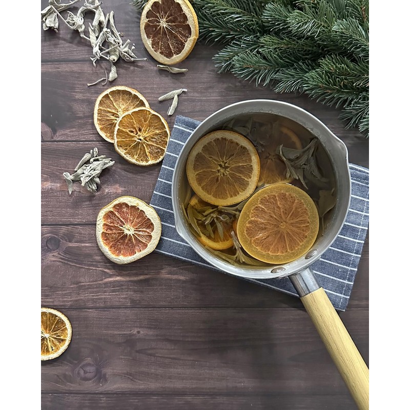 Potpourri Simmering, Sage Citrus Simmer Pot Kit with Sage, Dried