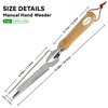 2 Pack Garden Weeding Tool, Stainless Steel Hand Weeder &