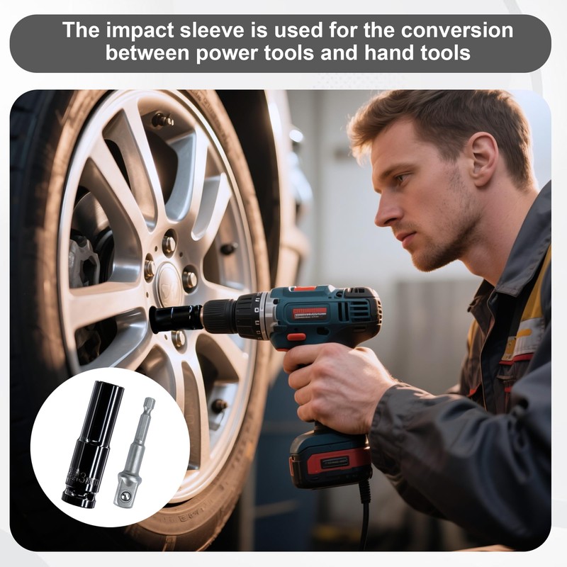 2PCS 13mm Socket 13mm Impact Socket Set Deep Socket Set